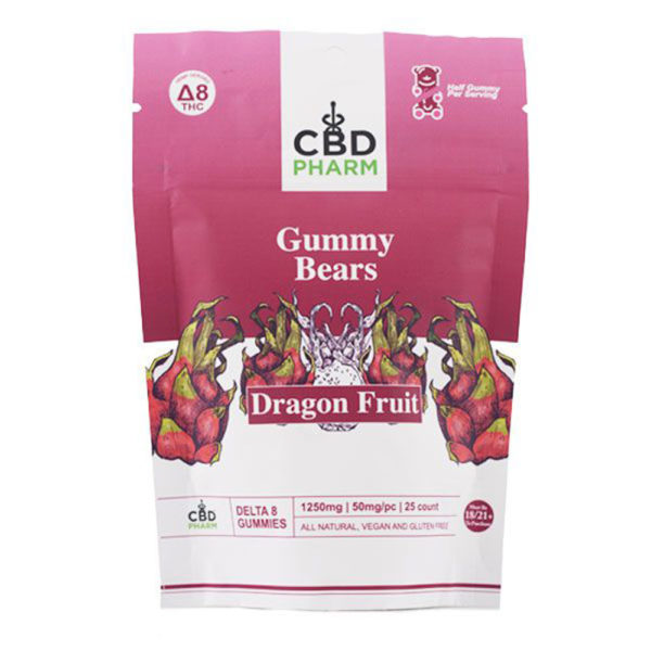 CBD Pharm Delta 8 Gummy Bears- Dragon Fruit